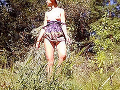In The Forest Fuck Pussy Dildo And Orgasm