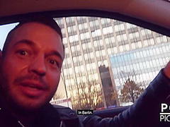 Berlin Banger And Kessie Shy - Redhead Banged Behind Billboard In The Middle Of Berlin! (english