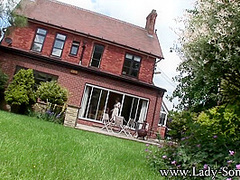 Lady Sonia In Golden Rain In The Summer