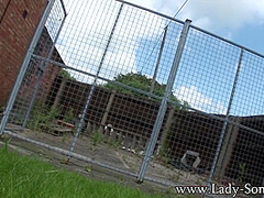 Lady Sonia In Golden Rain In The Summer