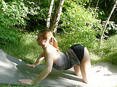 Doing The Splits Outdoors - Watch4Fetish