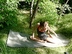 Doing The Splits Outdoors - Watch4Fetish