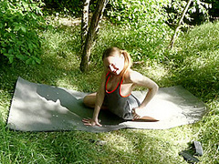 Doing The Splits Outdoors - Watch4Fetish
