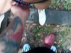 Haired Babe Public Blowjob And Hardcore Sex On Train Rails - Outdoor 8 Min