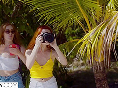 Gorgeous Redheads Seduce Bartender While On Vacation With Jia Lissa
