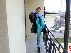 Contortion On The Balcony - Watch4Fetish