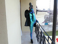 Contortion On The Balcony - Watch4Fetish