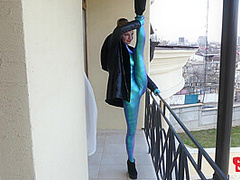 Contortion On The Balcony - Watch4Fetish