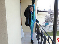 Contortion On The Balcony - Watch4Fetish