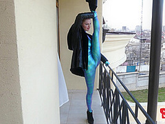 Contortion On The Balcony - Watch4Fetish