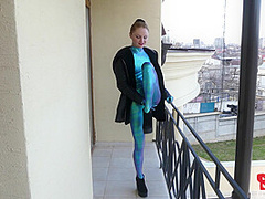 Contortion On The Balcony - Watch4Fetish