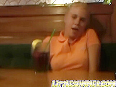 Teen in braces rubbing