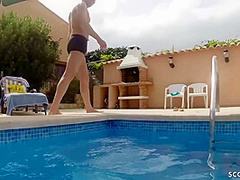 Three German Milfs Help Guy To Cum On Holiday In Fffm - Nadja Summer