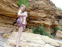 Flexi Beach Fun In Dress - Watch4Fetish