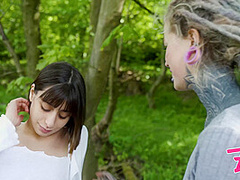 Alternative Girls Get Anal Fucked In The Nature - Atm, Outdoor Public, Gapes