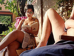 I Take My Cock Out With My Classmate. ¡incredible How This Student Reacts! I Am In Shock !!