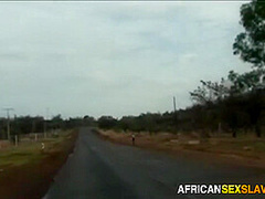 Easy African Slut Down Picked Outdoor For Rough Interracial Fucking