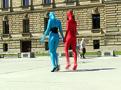 Zentai Models In The City - Watch4Fetish