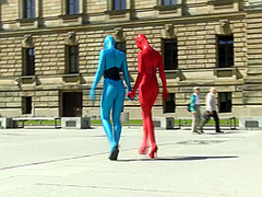 Zentai Models In The City - Watch4Fetish