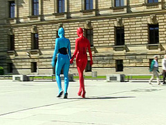 Zentai Models In The City - Watch4Fetish