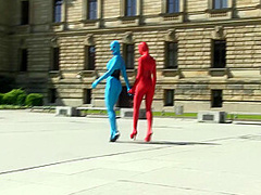 Zentai Models In The City - Watch4Fetish