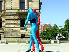 Zentai Models In The City - Watch4Fetish
