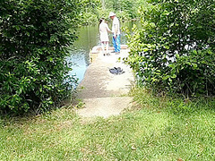 Fish Bank Skank, The Beginnings. Whore Fucks Fisherman And Drinks His Piss Outdoors In Public. Hot