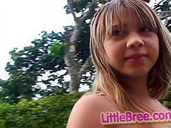 Little latina spreading her pussy