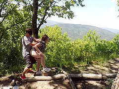 Public Sex On The Mountain, Cunnilingus + Cum Kiss