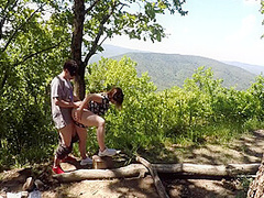 Public Sex On The Mountain, Cunnilingus + Cum Kiss