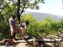 Public Sex On The Mountain, Cunnilingus + Cum Kiss