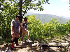 Public Sex On The Mountain, Cunnilingus + Cum Kiss