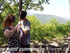 Public Sex On The Mountain, Cunnilingus + Cum Kiss