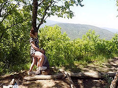 Public Sex On The Mountain, Cunnilingus + Cum Kiss