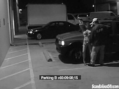 Security Blowjob by Hot Babe Caught on CCTV