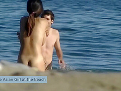 Nude Asian Girl At The Beach