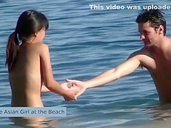 Nude Asian Girl At The Beach