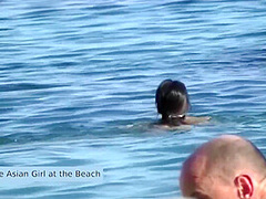 Nude Asian Girl At The Beach