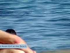 Nude Asian Girl At The Beach
