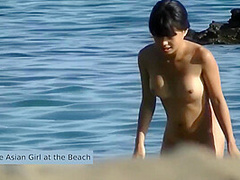 Nude Asian Girl At The Beach