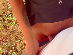 Outdoor Pussyjob, Cum In My Pussy Panties And Then Wear Them 4