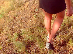 Outdoor Pussyjob, Cum In My Pussy Panties And Then Wear Them 4