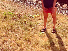 Outdoor Pussyjob, Cum In My Pussy Panties And Then Wear Them 4