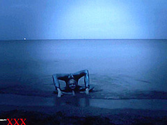 Flexible At Night On The Beach - Watch4Fetish