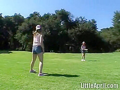 Petite lesbian fingering and licking