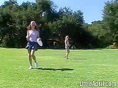 Petite lesbian fingering and licking