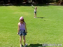 Petite lesbian fingering and licking