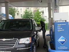 Short Petrol Stop With Our Zentai Dolls - Watch4Fetish