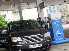 Short Petrol Stop With Our Zentai Dolls - Watch4Fetish