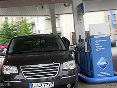 Short Petrol Stop With Our Zentai Dolls - Watch4Fetish